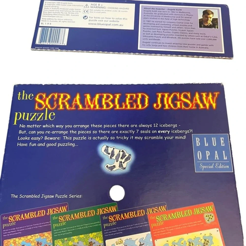 The Scrambled Jigsaw Puzzle Bundle Of 3 Vintage Critical Thinking Brain Problems